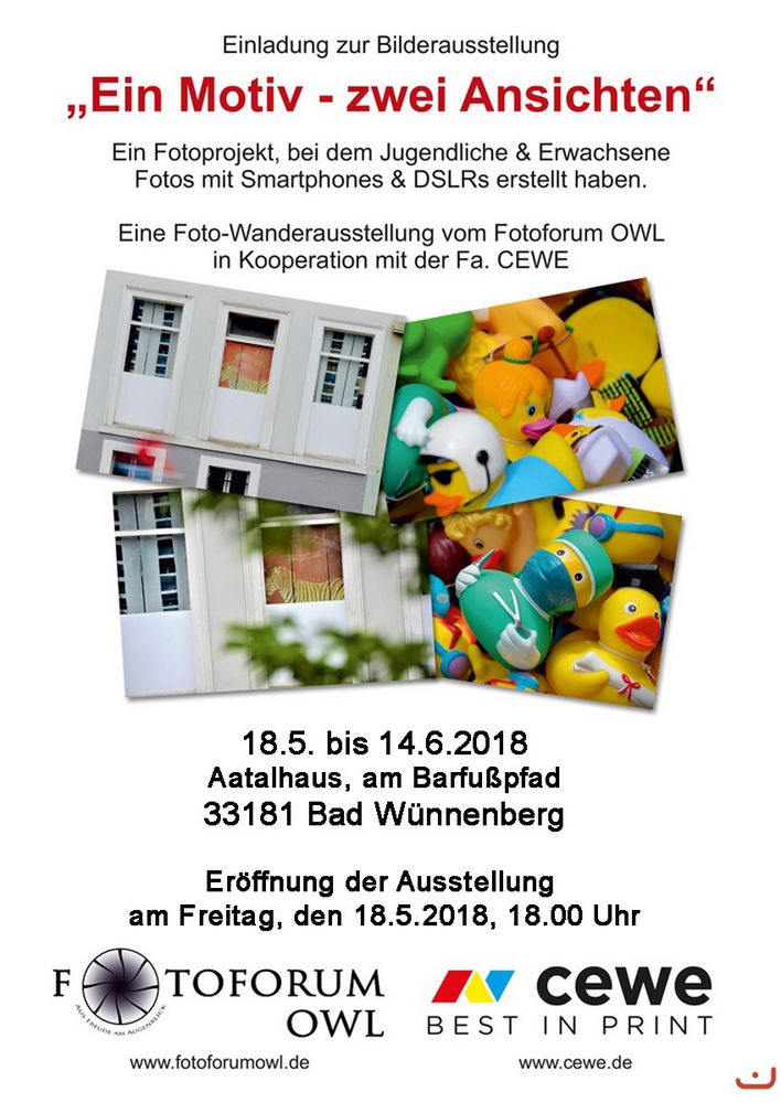 - Foto-Ausstellung "Ein Motiv - zwei Ansichten" -