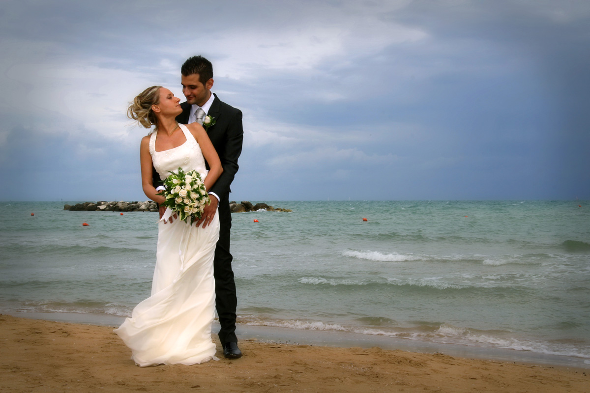 Foto di matrimonio al mare
