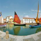 Foto panoramica ( Museo della Marineria ) Cesenatico Porto canale.