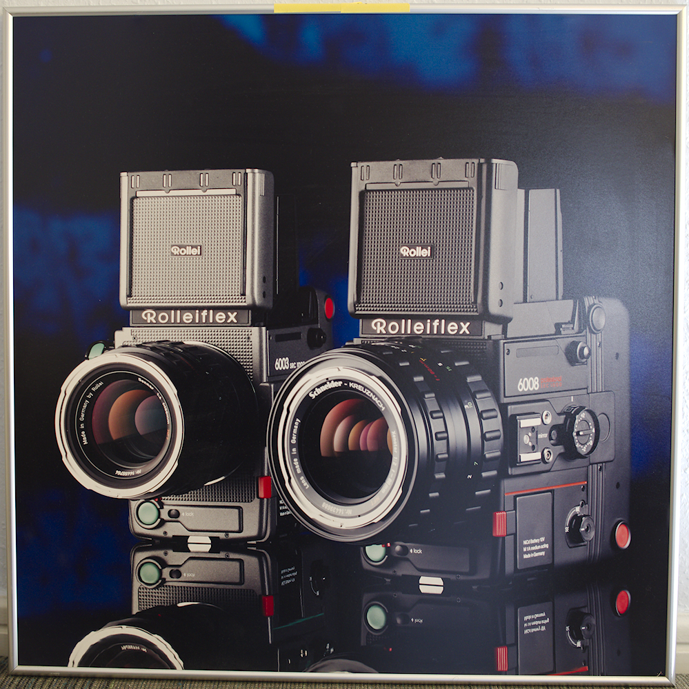 Foto Rolleiflex 6003 + 6008 in Alurahmen, 70x70 cm