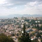 Foto tomada desde lo alto del Palacio de Carlos V  La Halambra  ( España )