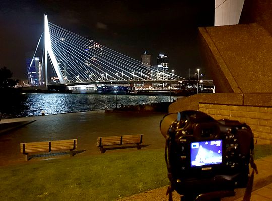 Fotoabend an der Erasmusbrücke in Rotterdam