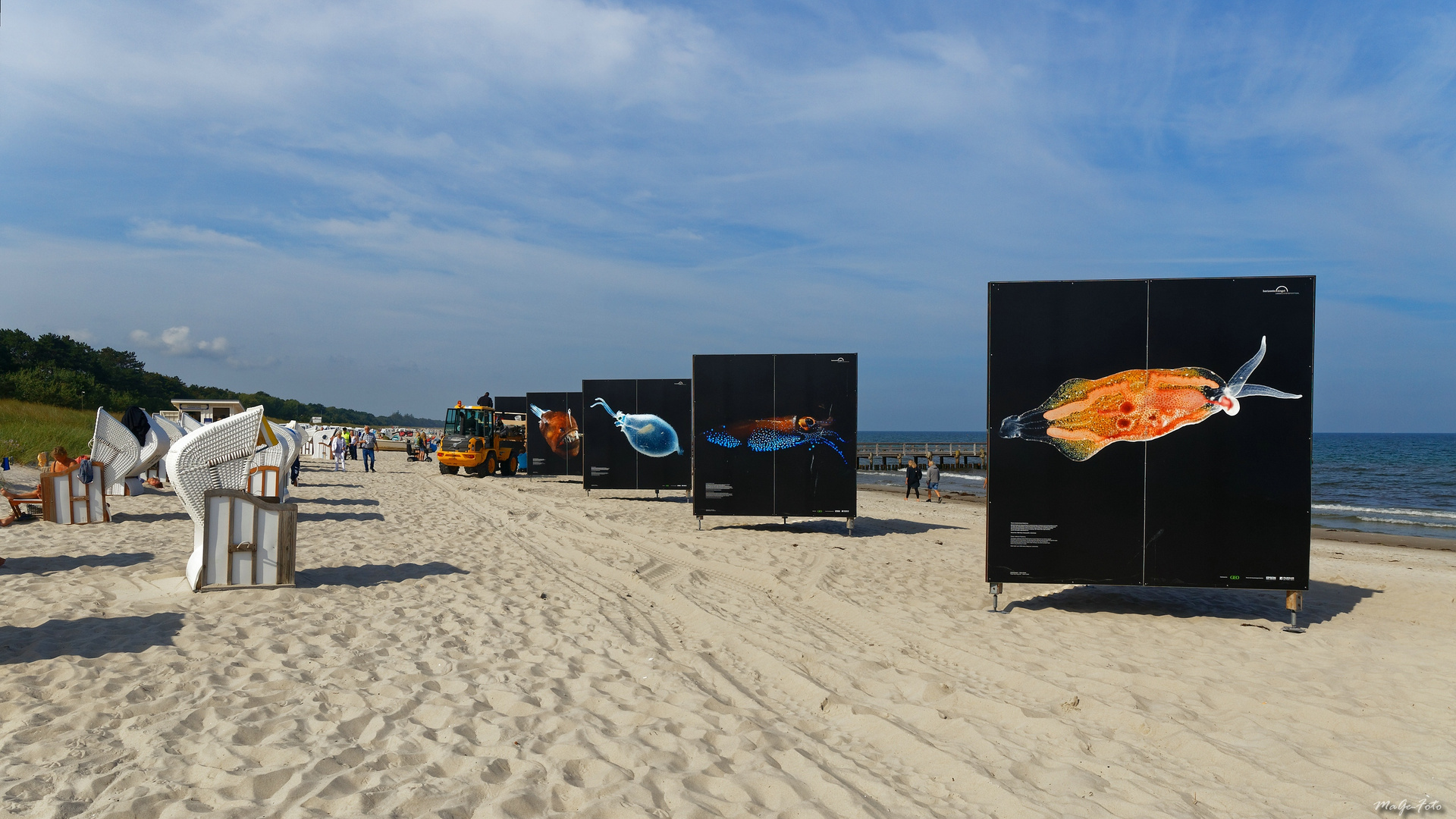 Fotoausstellung am Strand