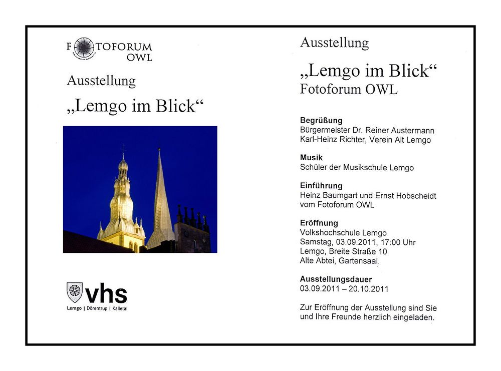 Fotoausstellung "Lemgo im Blick"