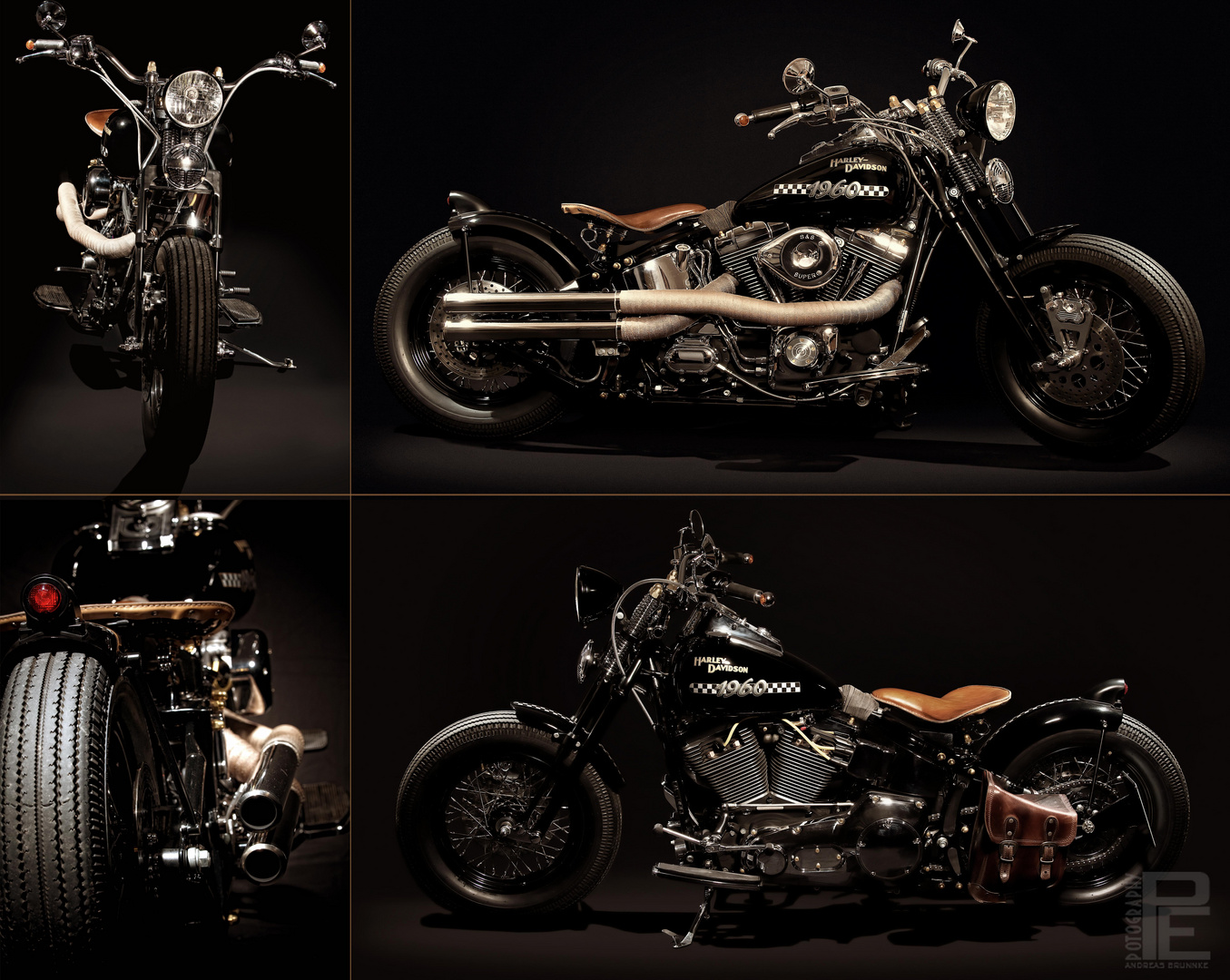 Fotocollage Harley Davidson Bobber