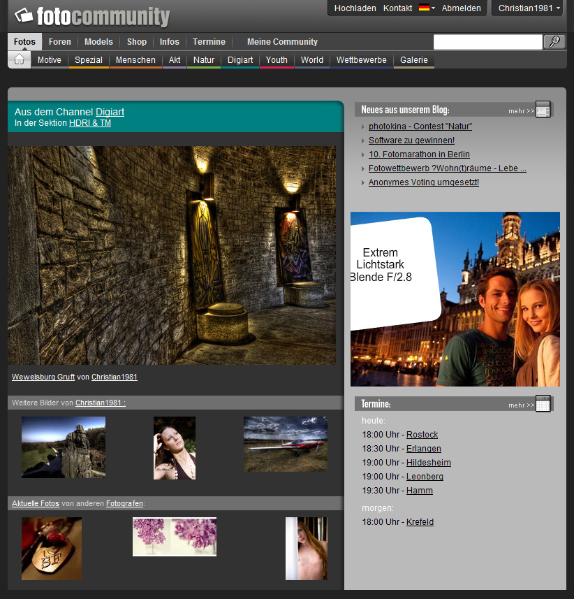 Fotocommunity Startseite