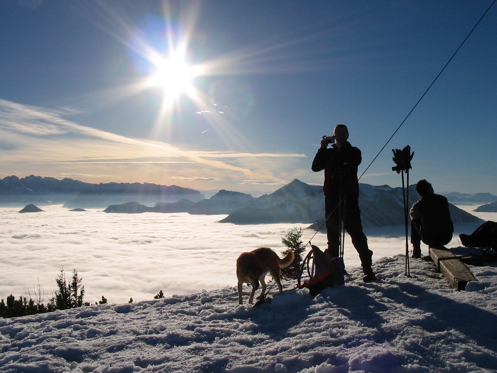 Fotoduell auf dem Gipfel