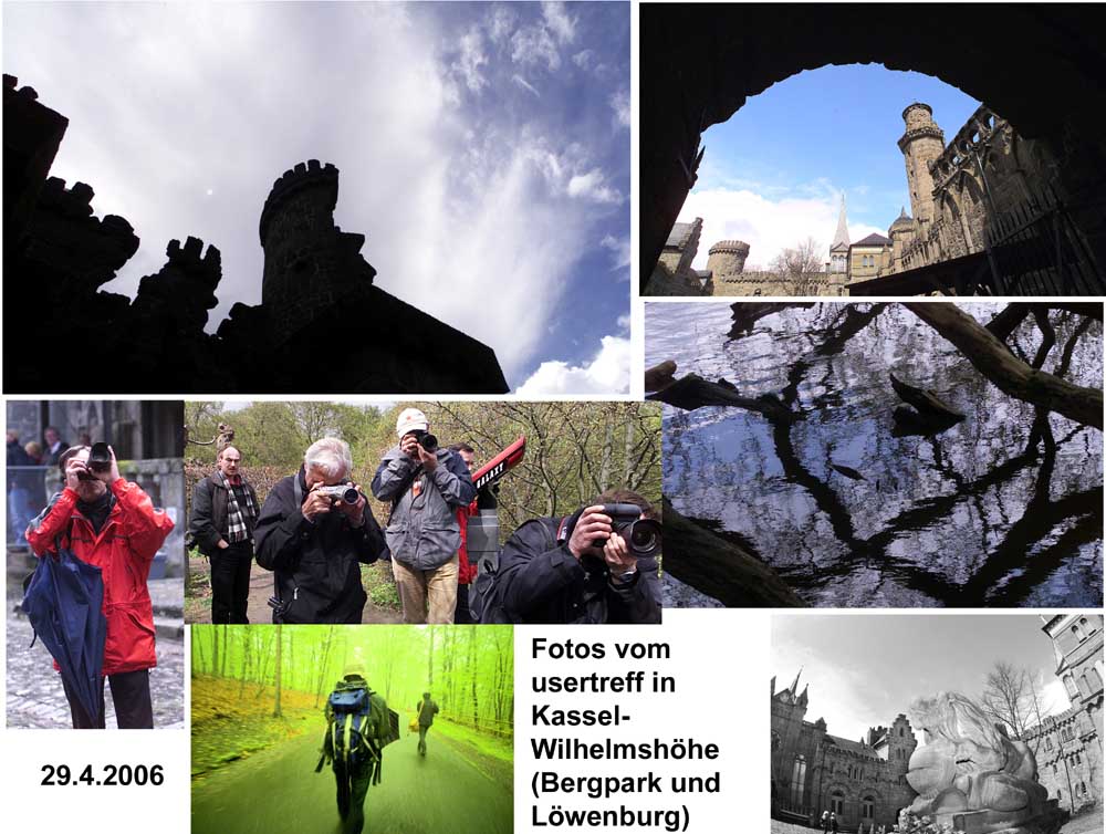 Fotoeinsatz an der Kasseler Löwenburg mit Hagelschauer