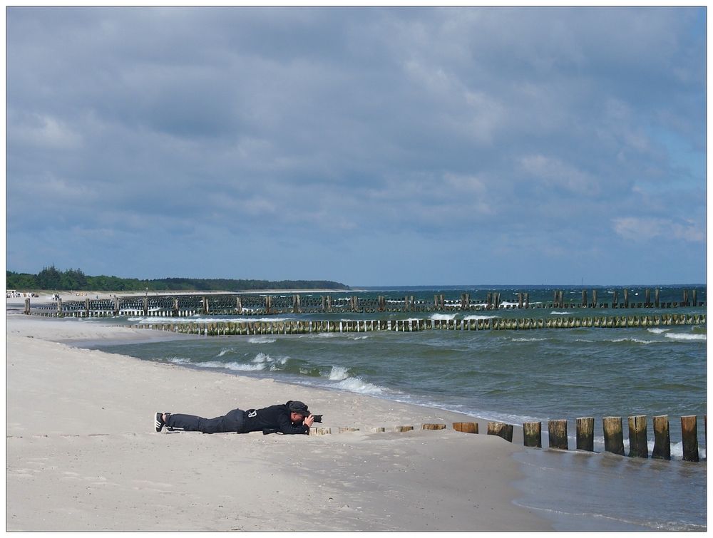 Fotofreak am Strand von Zingst