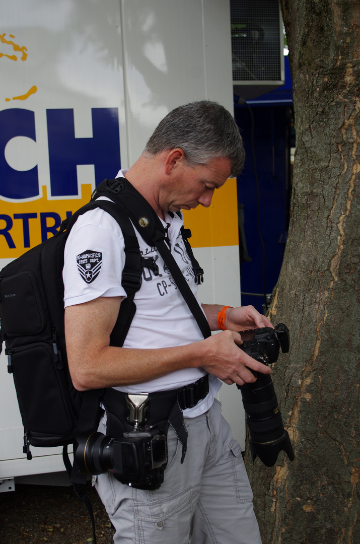 Fotograf bei der Arbeit