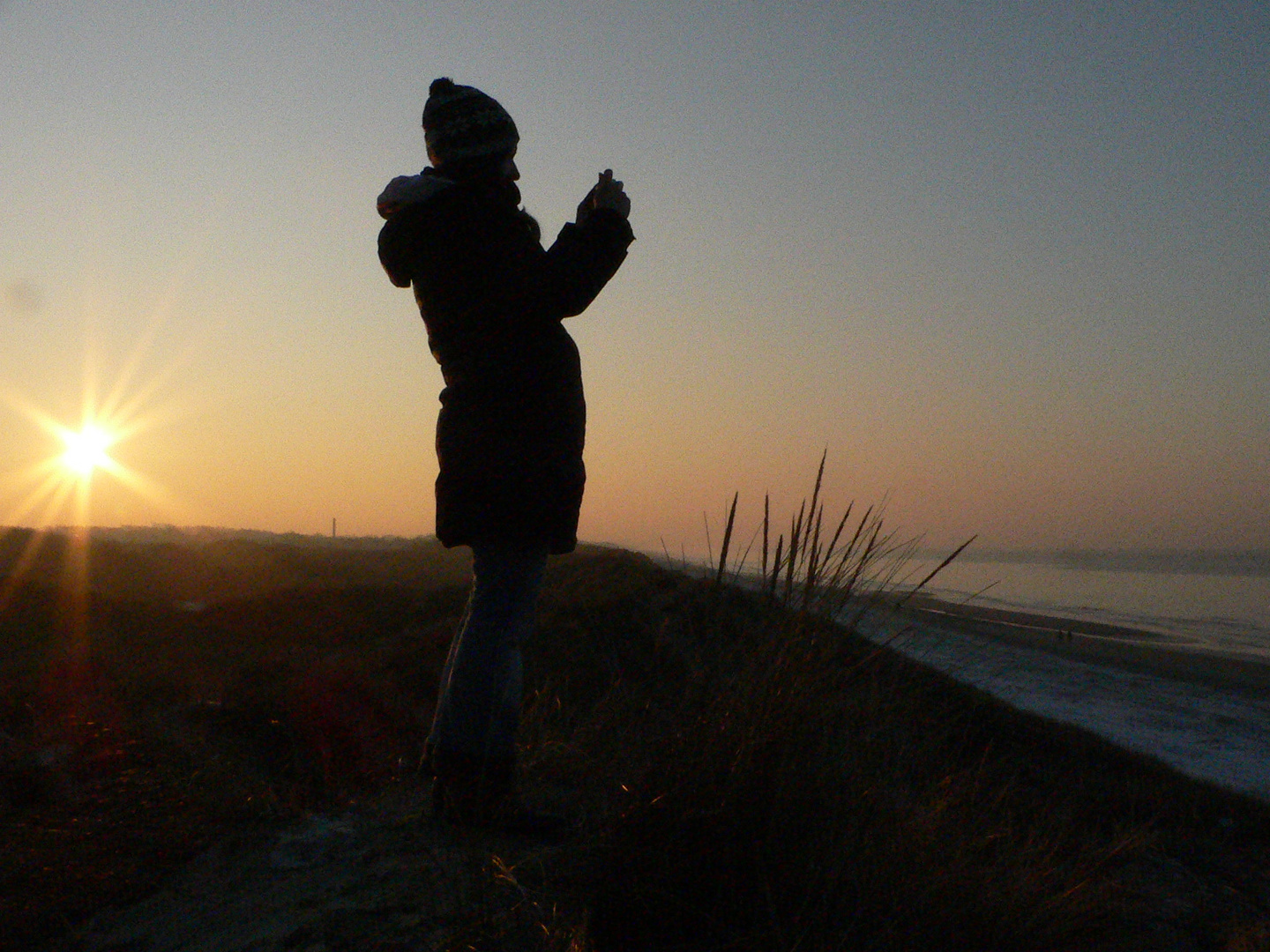 Fotograf im Abendlicht