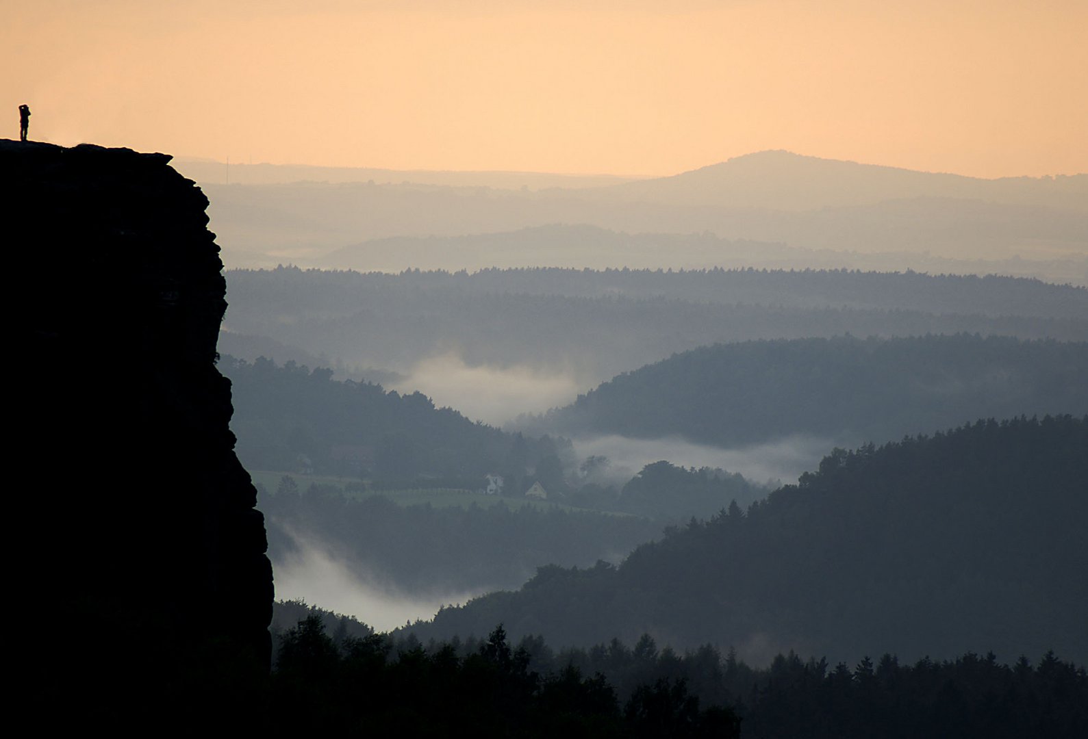 Fotograf im Elbsandsteingebirge