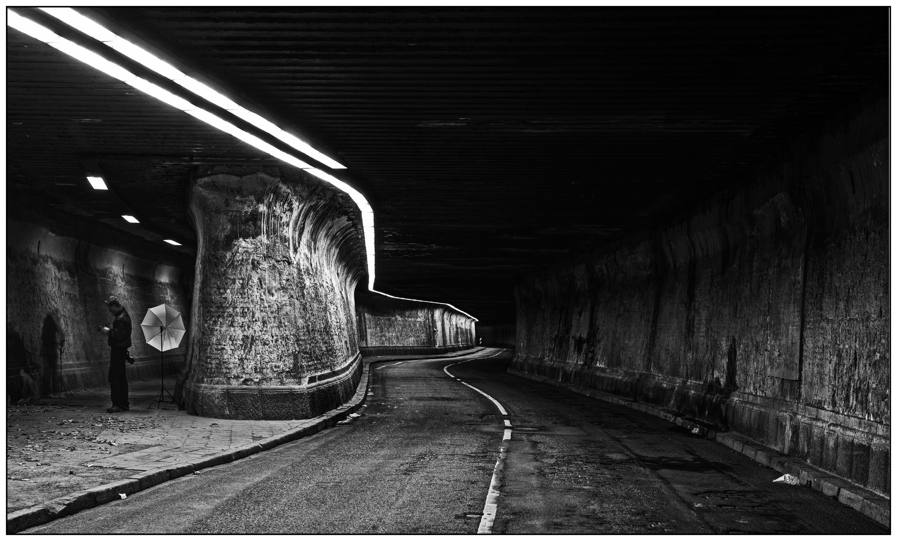 Fotograf im Matena-Tunnel