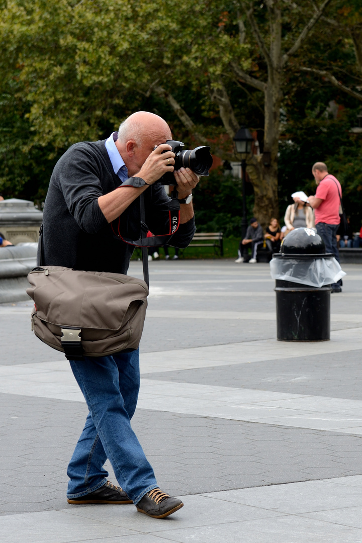Fotograf im Washington Square Park