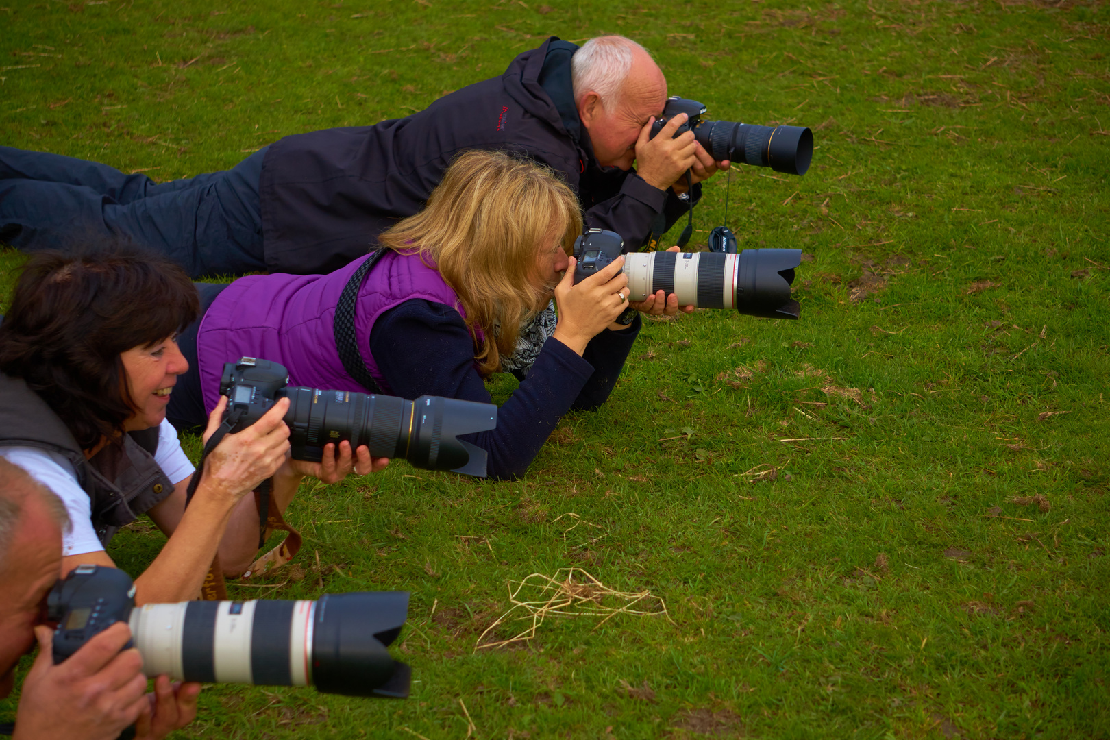 Fotografen am Boden