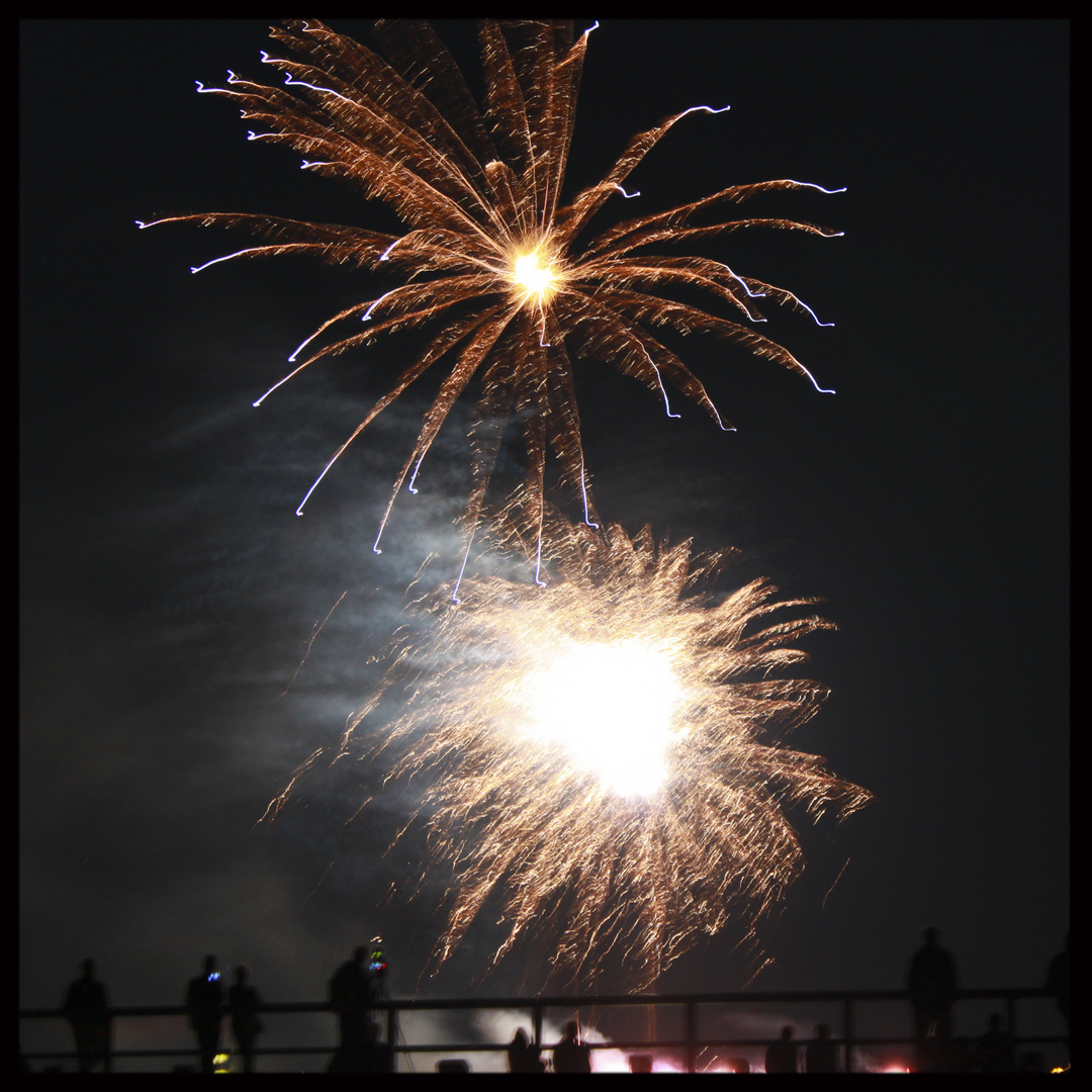 Fotografen im Feuerwerk