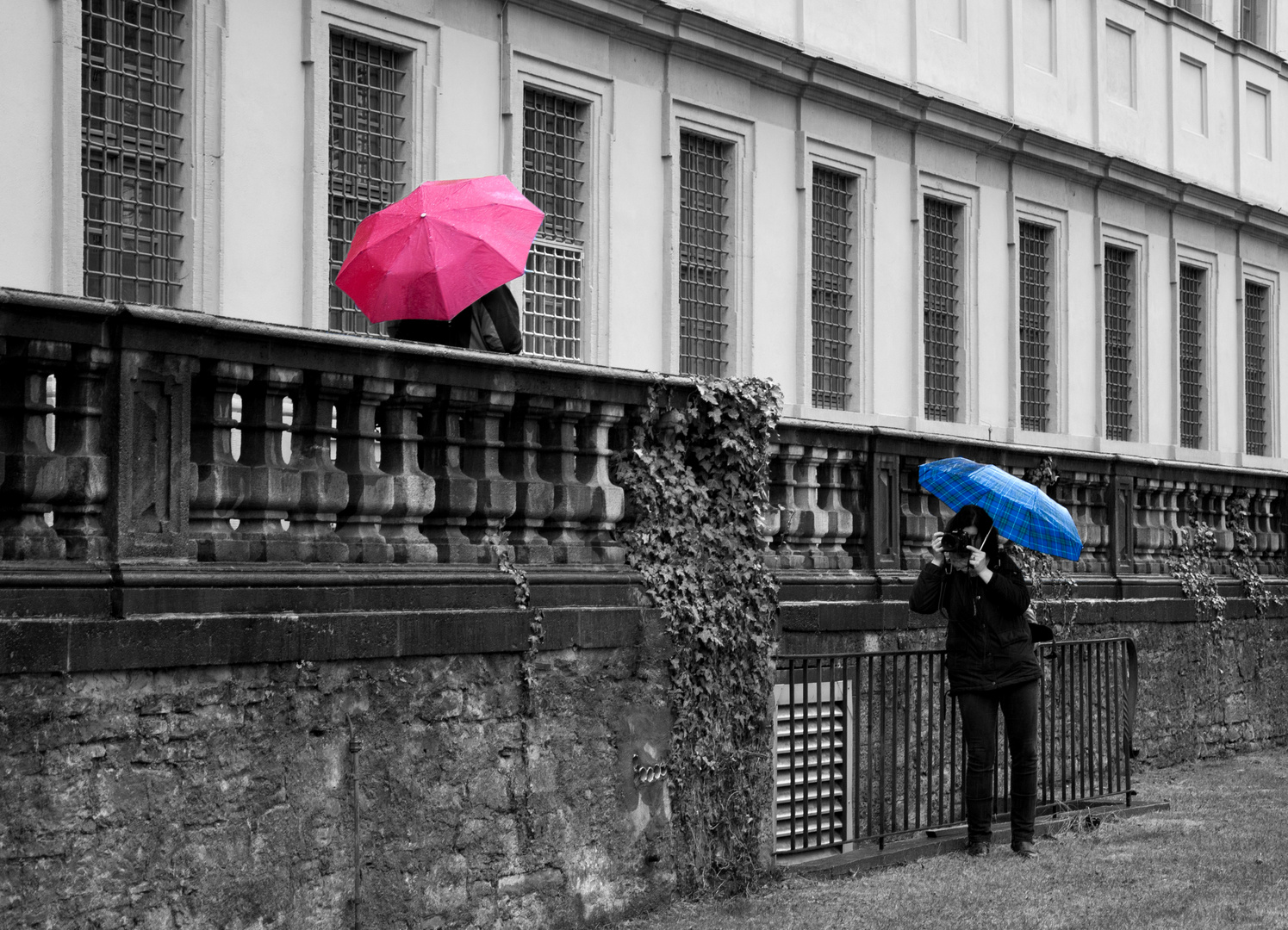 Fotografen im Regen