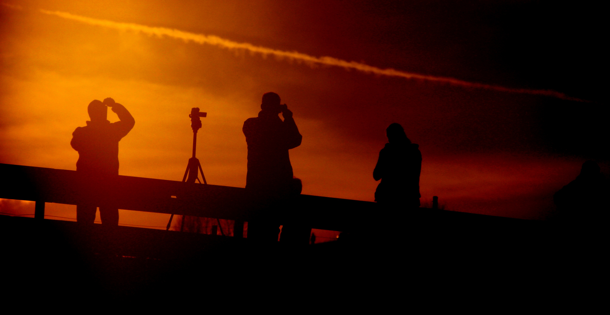 Fotografen in der Dämmerung