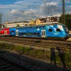 Fotografen-Schatten vor weiß-blauem Unikat