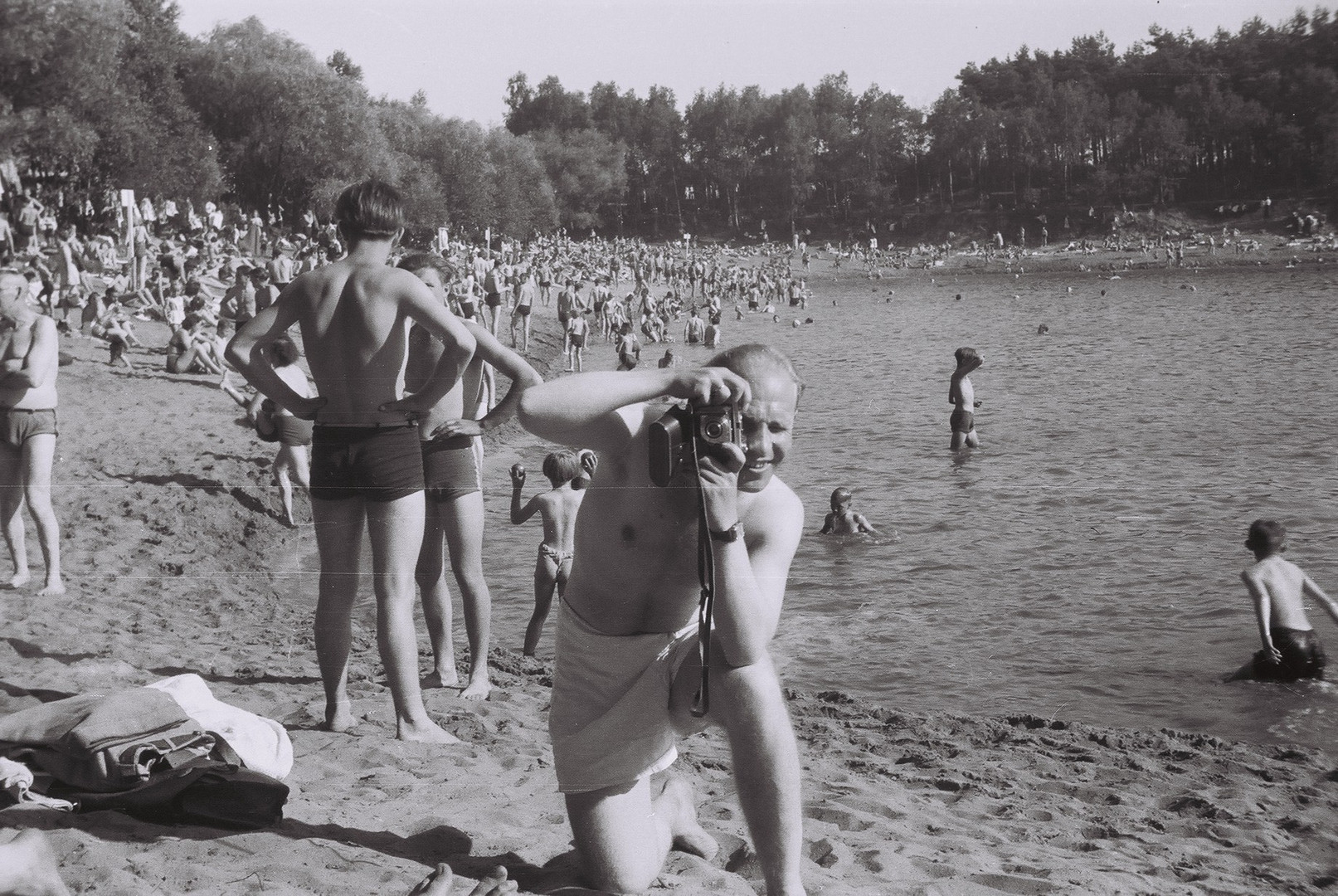 Fotografeneinsatz am Badesee bei Münster 1951