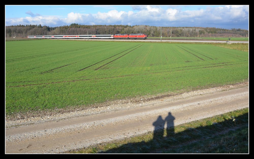 Fotografenschatten und ihr Motiv