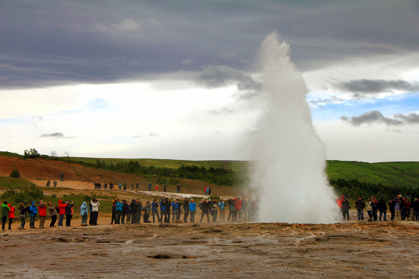 Fotografenversammlung - Geysir Island