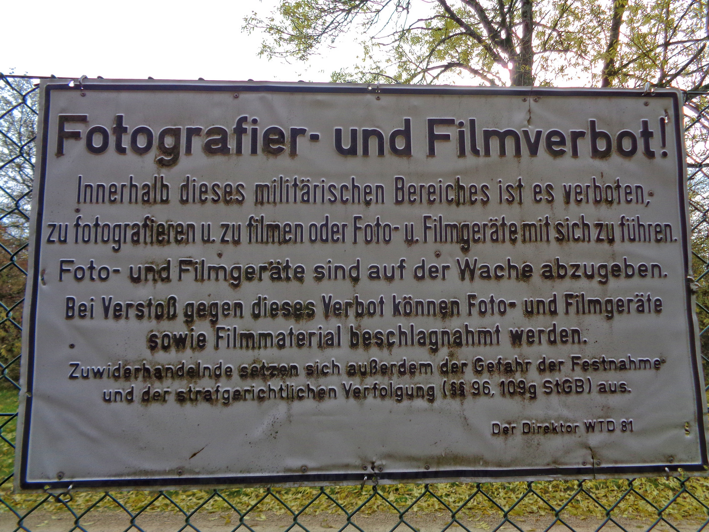 Fotografier und Filmerbot