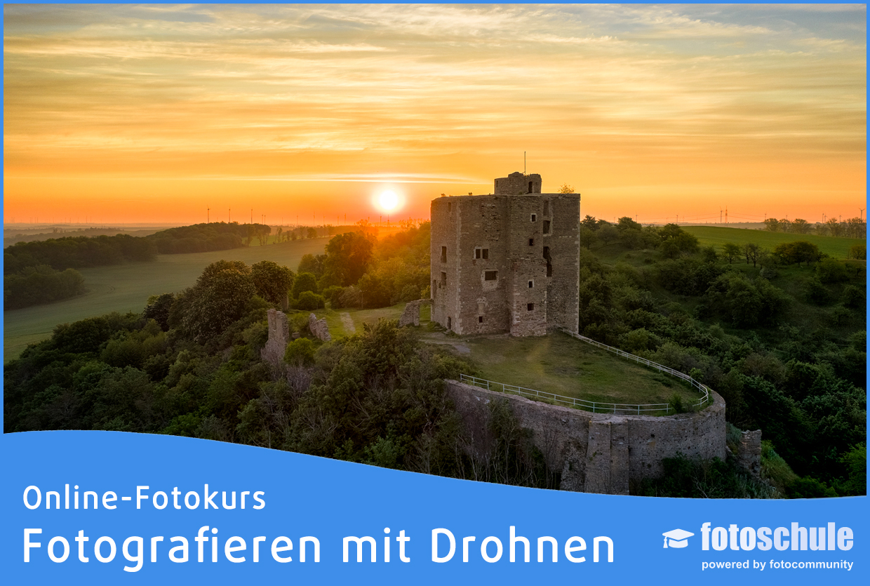 Fotografieren mit Drohnen - ein Online-Fotokurs der fotocommunity Fotoschule