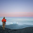 Fotografin am Eisstrand in Island