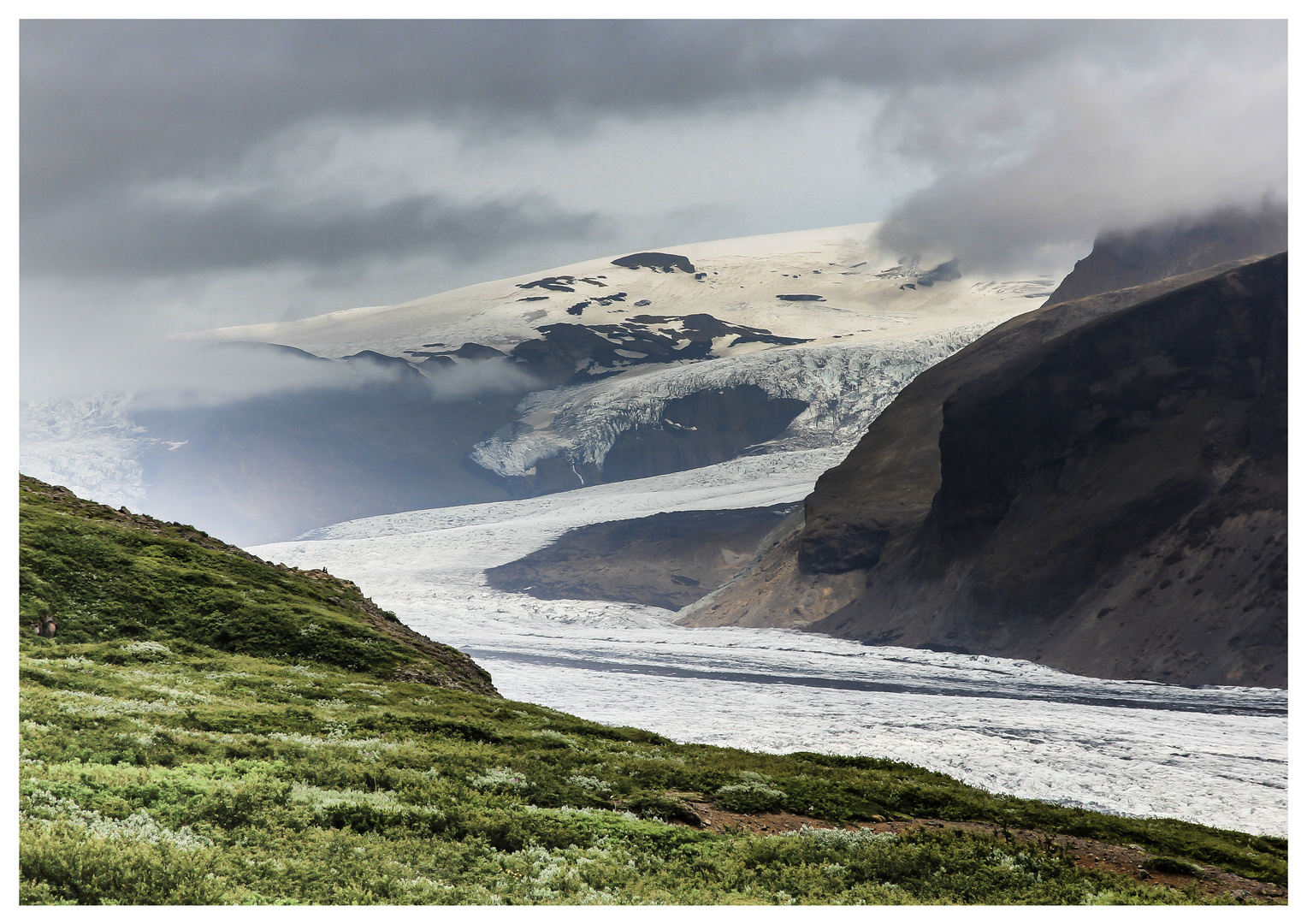 Fotografin an Gletscher