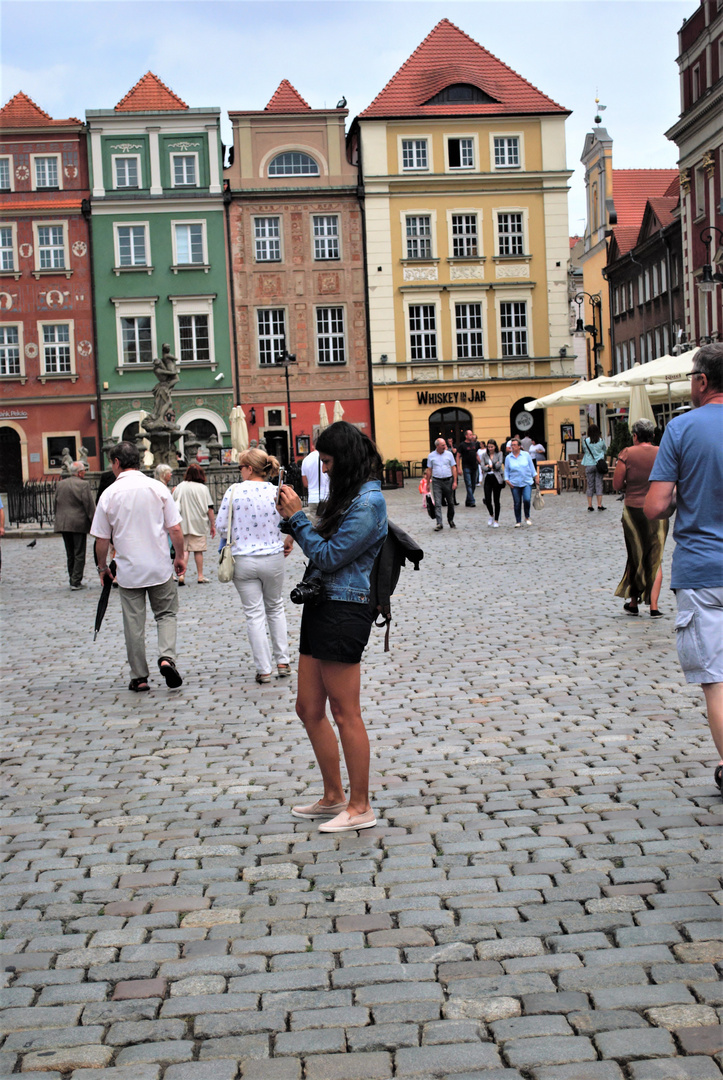 Fotografin auf dem Markt in Posnan