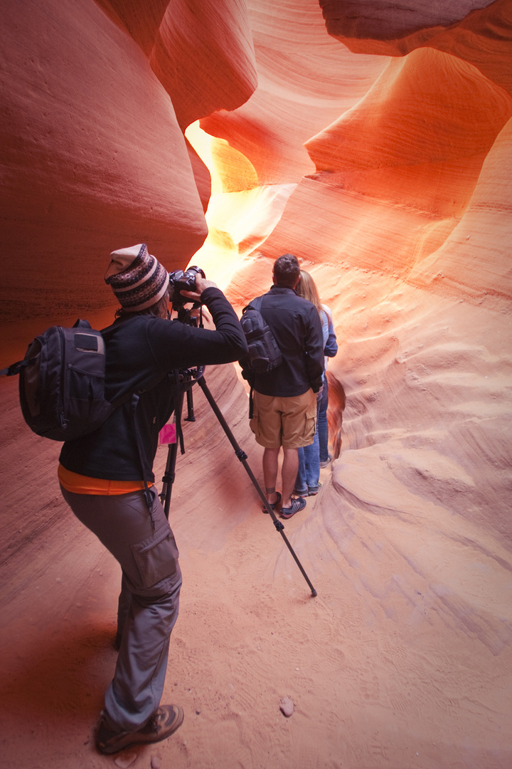 Fotografin im Antelope Canyon