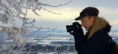 Fotografin im Schnee