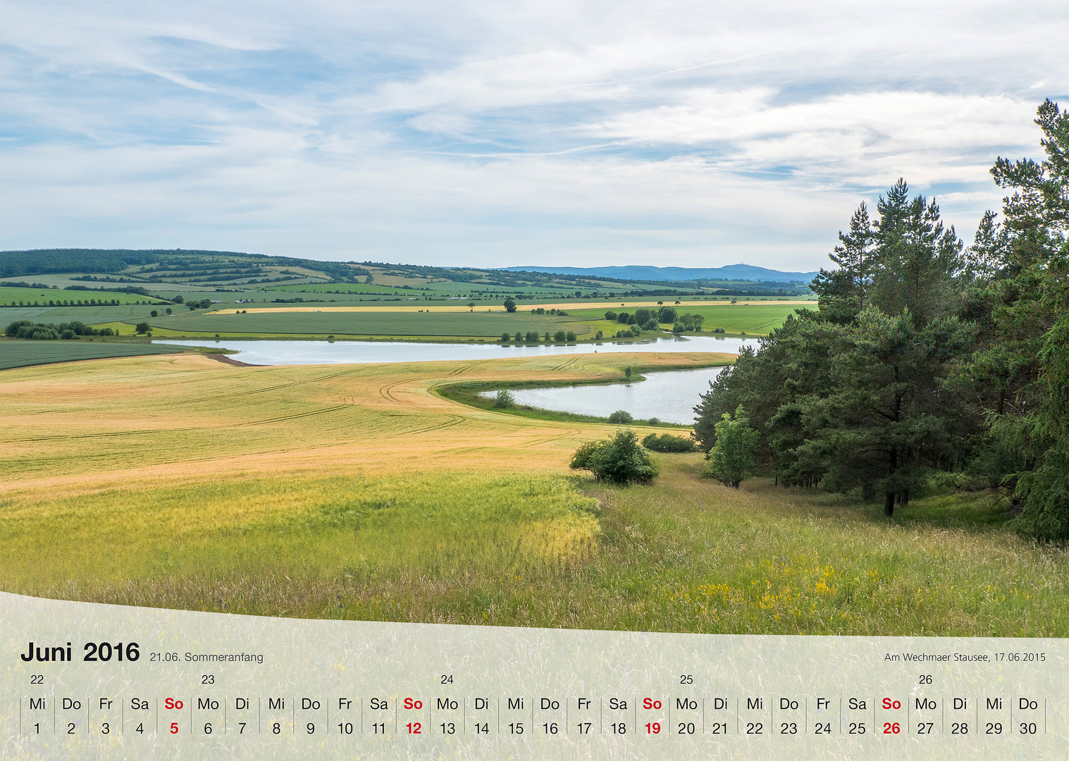 Fotokalender Thüringer Landschaften 2016, Juni