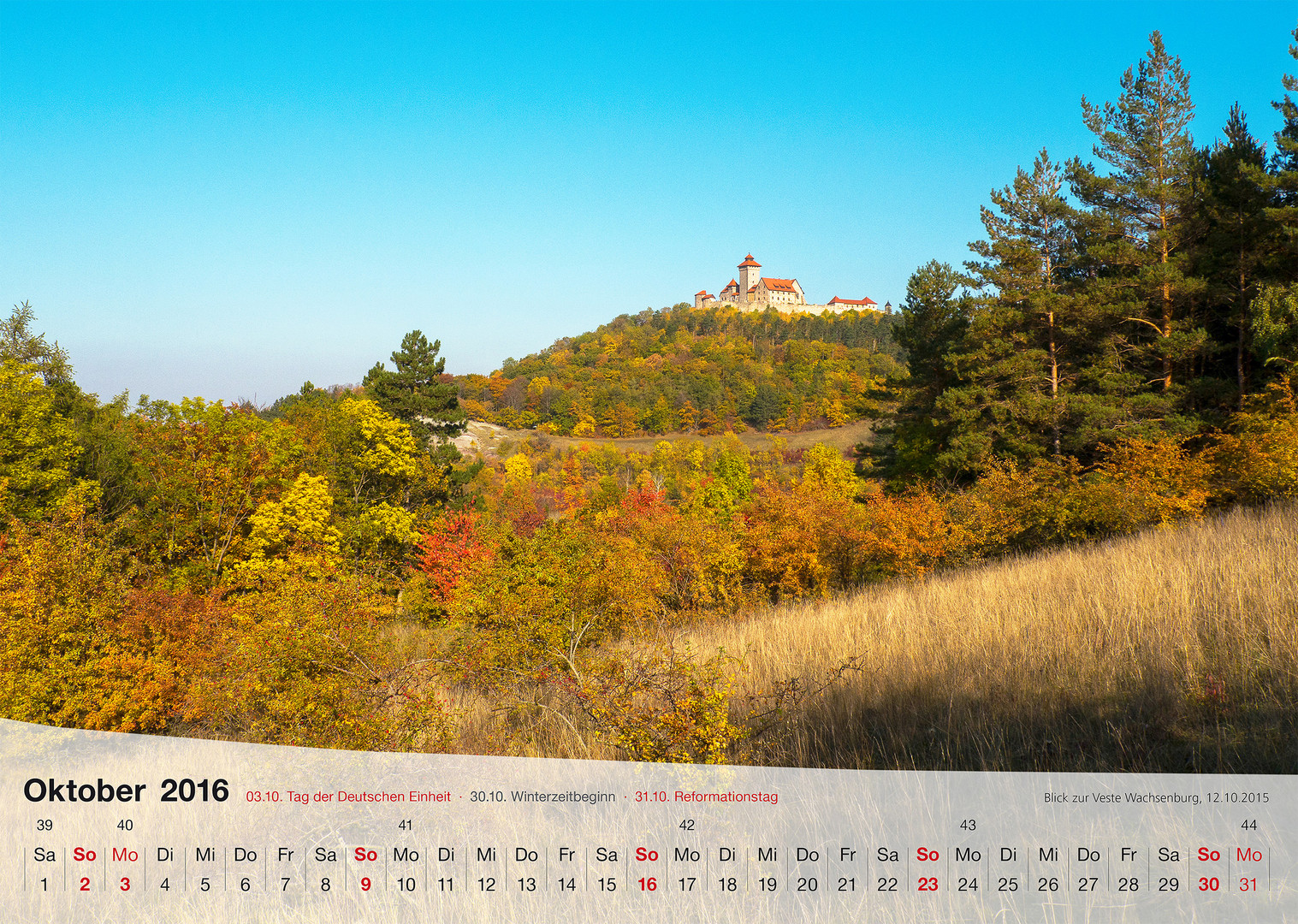 Fotokalender Thüringer Landschaften 2016, Oktober