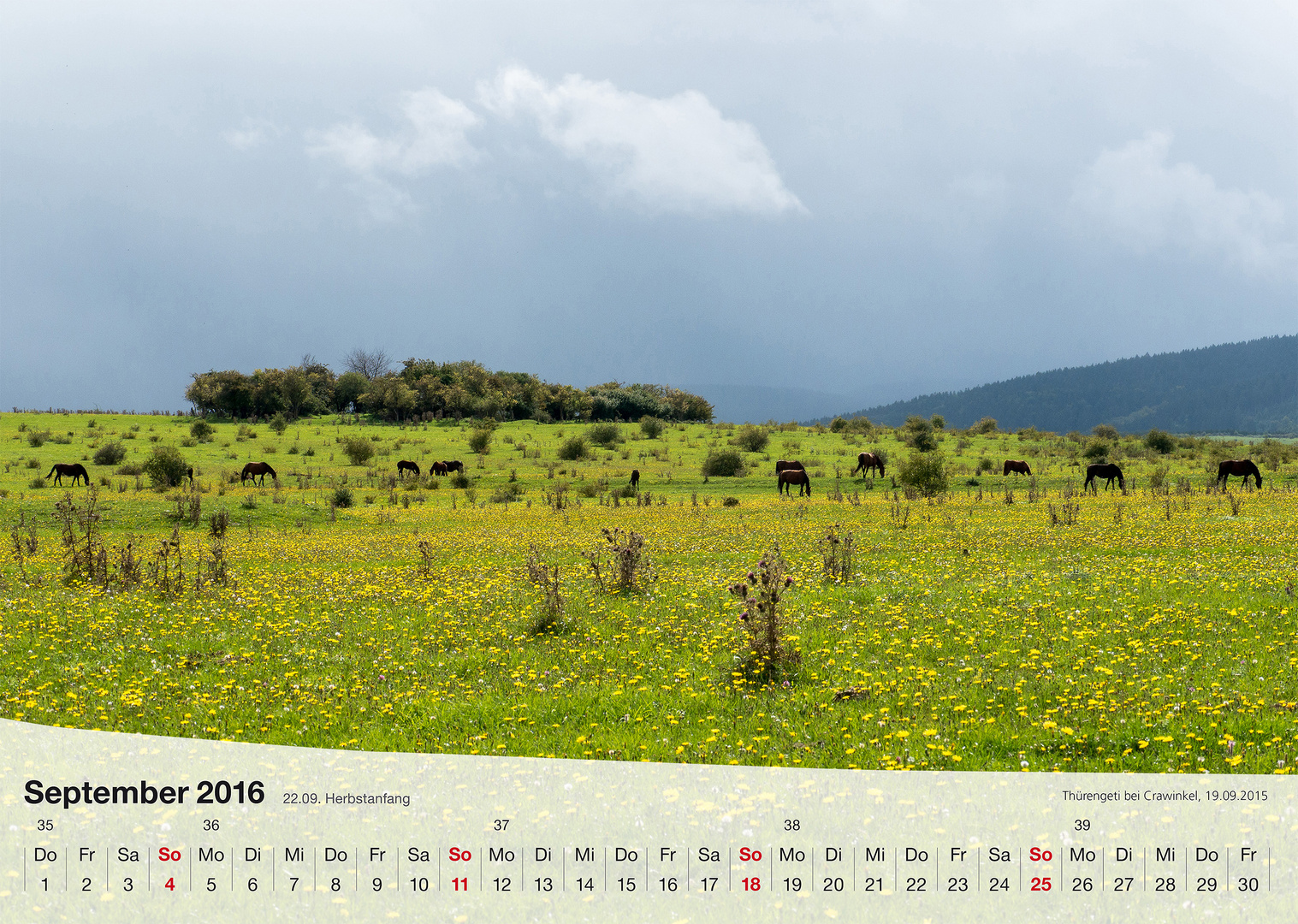 Fotokalender Thüringer Landschaften 2016, September