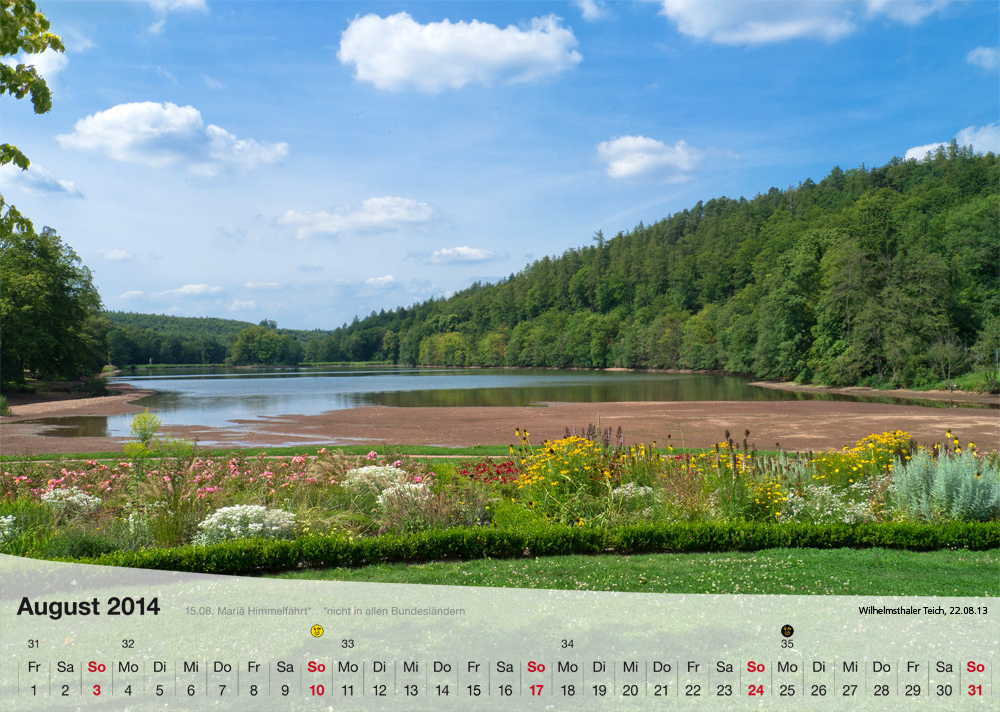 Fotokalender - Thüringer Landschaften - August 2014