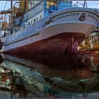 FOTOMALEREI: Dampfschiff Schaarhörn im Dock...