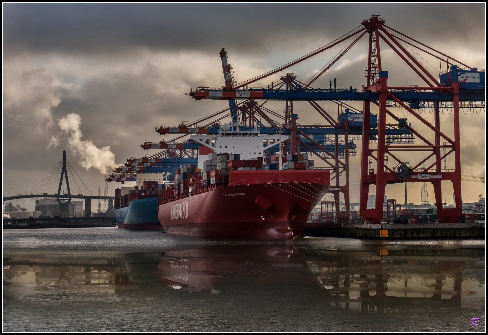 Fotomalerei: Im Containerport... 