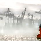 Fotomalerei: Nebel über dem Hafen...