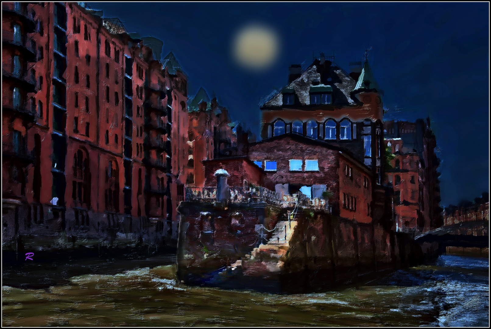 Fotomalerei: Speicherstadt..."