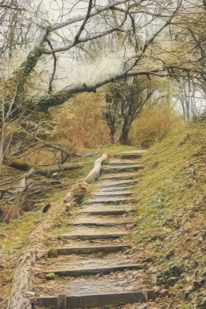 Fotomalerei: Treppe