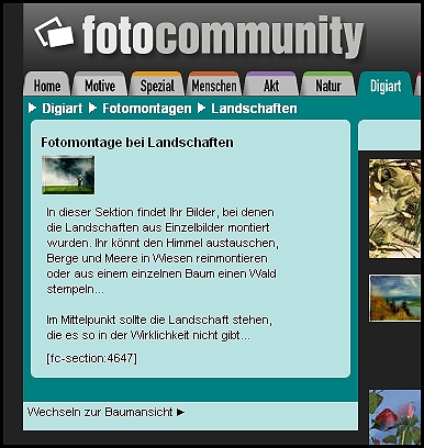 FOTOMONTAGE BEI LANDSCHAFTEN !!!!!!!!