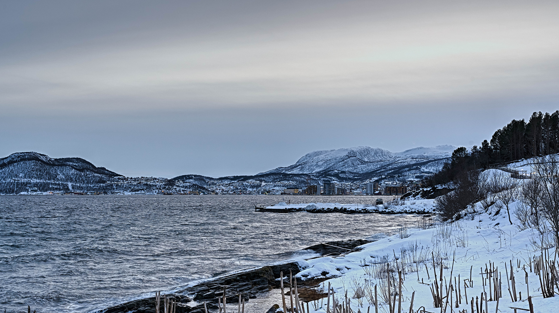 Fotoreise Norwegen Januar 2020: Fahrt von Svolvær nach Harstad