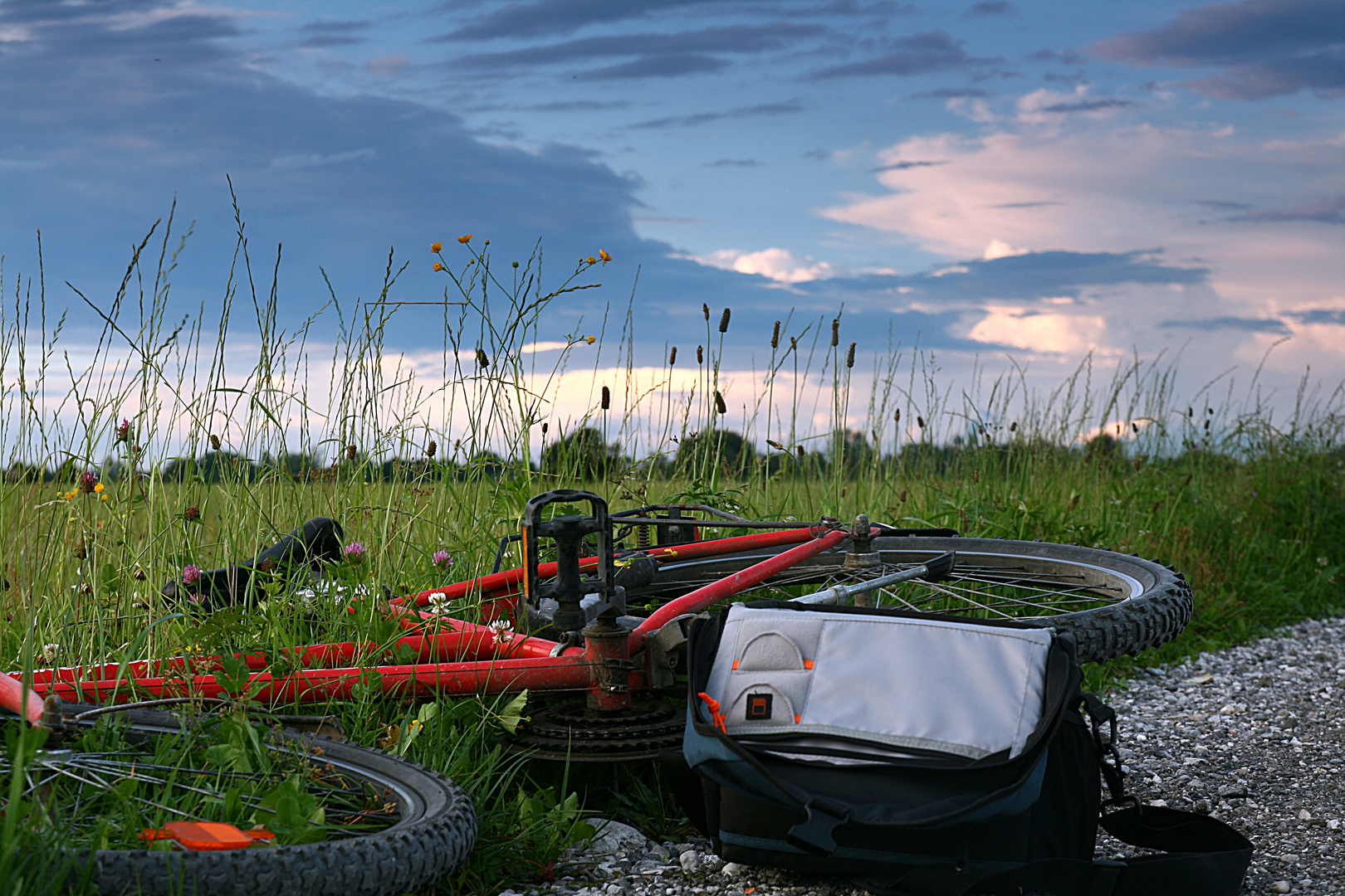 Fotosafari mit Fahrrad und Kameratasche (im Bild)