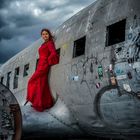 Fotoshooting am Flugzeugwrack auf Island