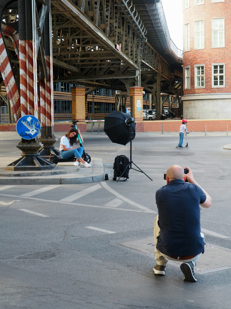 Fotoshooting am Gleisdreieck