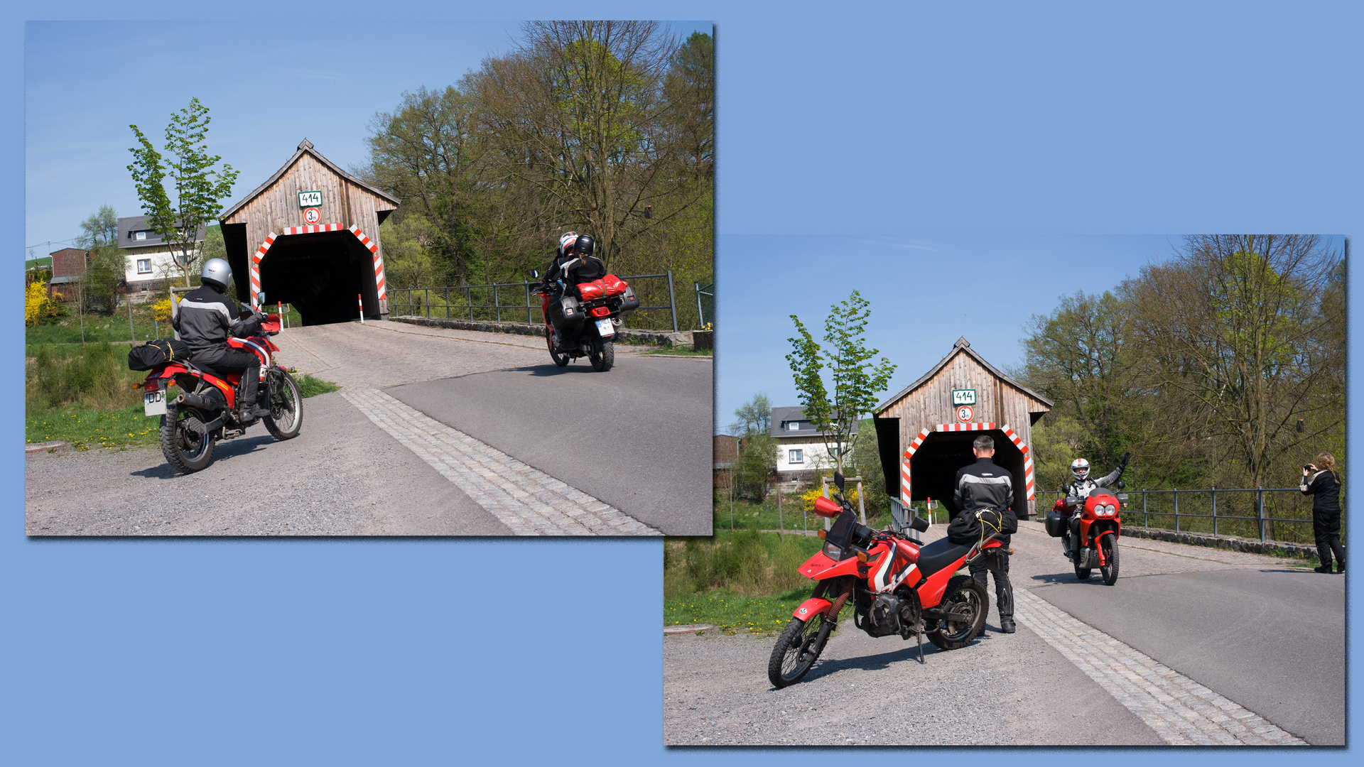 Fotoshooting an der Überdachten Holzbrücke Hohenfichte