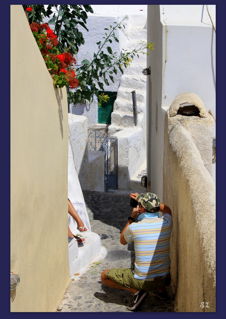 Fotoshooting auf Santorini