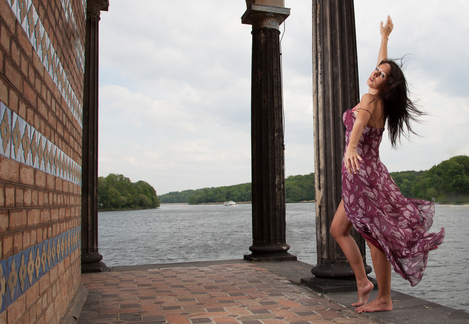 Fotoshooting auf Schloss Terrasse